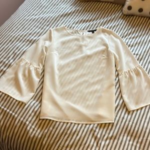 Banana Republic size small white blouse, 3/4 length angel sleeves. NWOT